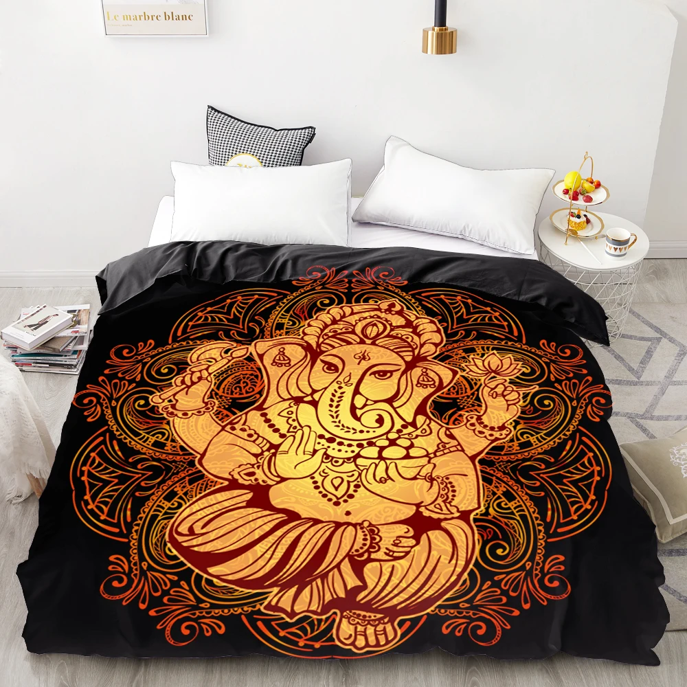 

3D HD Digital Printing Custom Duvet Cover,Comforter/Quilt/Blanket case Queen King Bedding 220x240,Bedclothes Hindu lord Ganesh