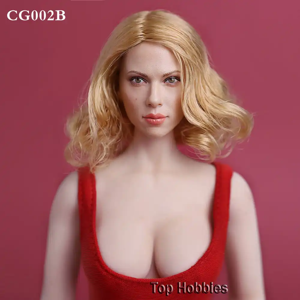 1//6 Scale Black Widow Head Sculpt for 12inch Female Figure Body Parts Accs