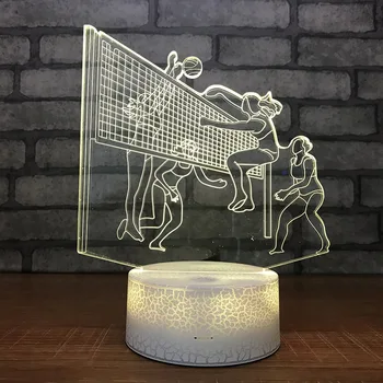 

Volleyball3d Night Lamp Colorful Decorative Bedroom Sleeping 3d Light Fixtures Kids Room Led Kids Lights Lamps