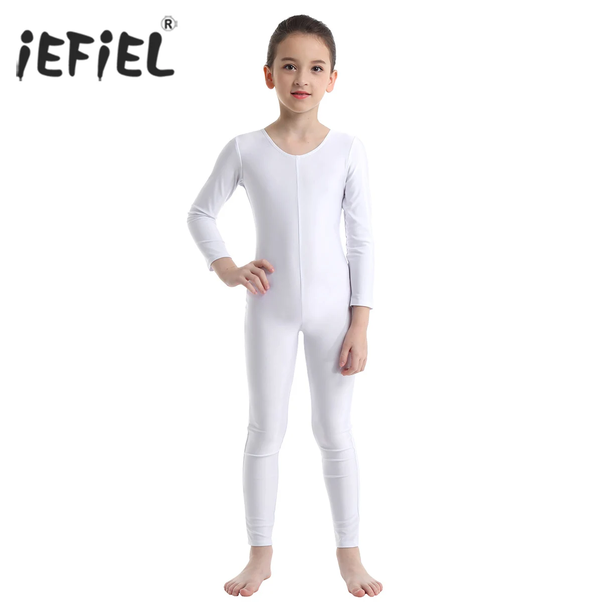 

Kids Girls Gymnastics Leotard Jumpsuit Ballet Dancing Costume Long Sleeves Professional Ballerina Dance Class Unitard Dancewear