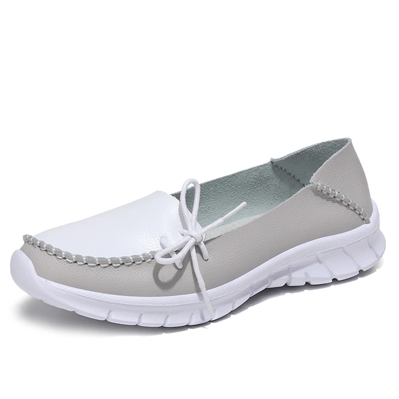 

Women Vulcanize Shoes 2019 Casual PU Leather Big Size Walking Slip On Flats Outdoor Ladies Chunky Sneakers tenis de mujer
