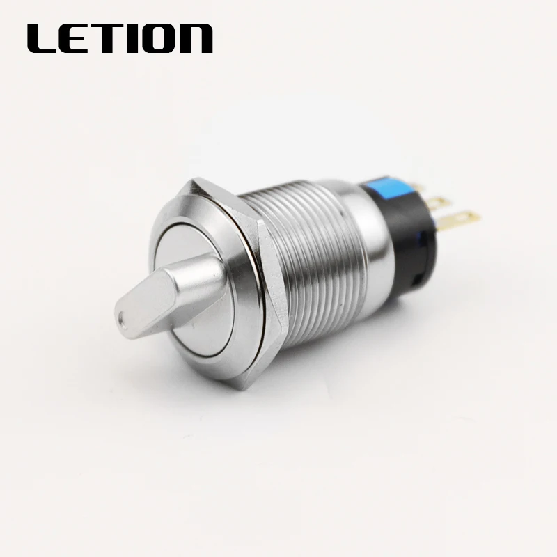 

19mm metal selector switch 2/3 position lock 1NO1NC/2NO2NC Free Shipping LETION19S-11X/21/31