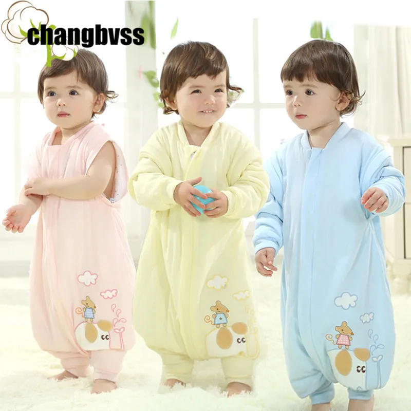 Detachable Sleeve Boys Girls Baby Kids Baby Sleeping Bag Cotton Baby