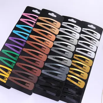 

10Pcs/Pack Hair Clips Rainbow Snap for Women BB Hairpins Barrettes Headbands Hairgrips Simple Hair Clip Styling Accessories