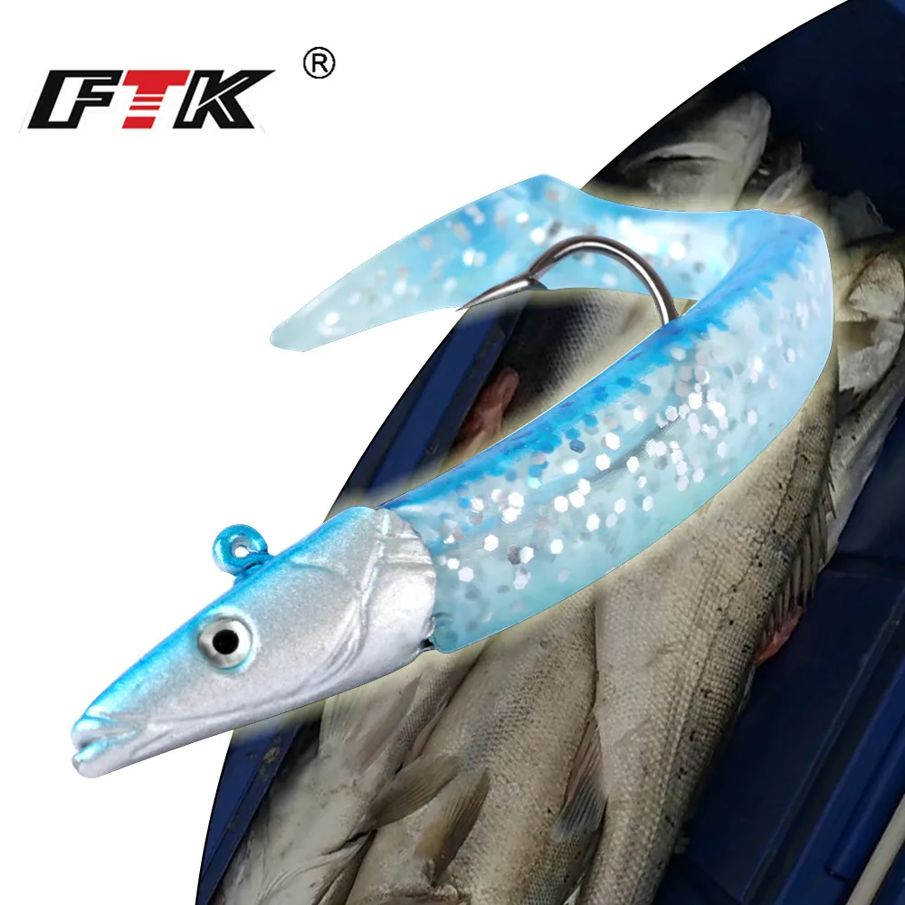 Джиг головки FTK EeL 3DEyes комбинированная приманка для морской рыбалки лодки берега