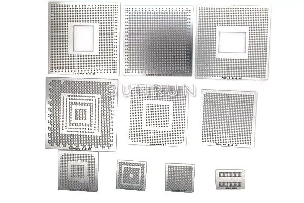 

Reballing Stencils for PS3 + Reballing Stencils for Xbox 10PCS Direct Heating Stencils Kit