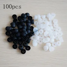 Housses de remplacement pour écouteurs intra-auriculaires HTC, en silicone souple, 50 pièces/lot, accessoires