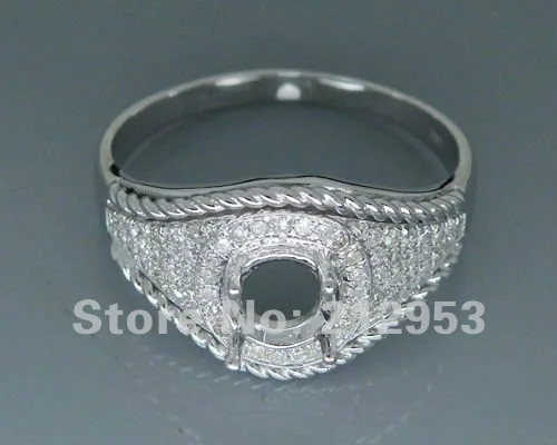 

Round 6.5mm 14kt White Gold 0.45Ct Mouting Setting Wedding Engagement Ring