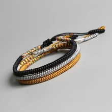 Eastisan тибетский буддийский Плетеный Lucky Knots браслет для мужчин для женщин браслет из веревки ручной работы Размеры Регулируемый уверенность