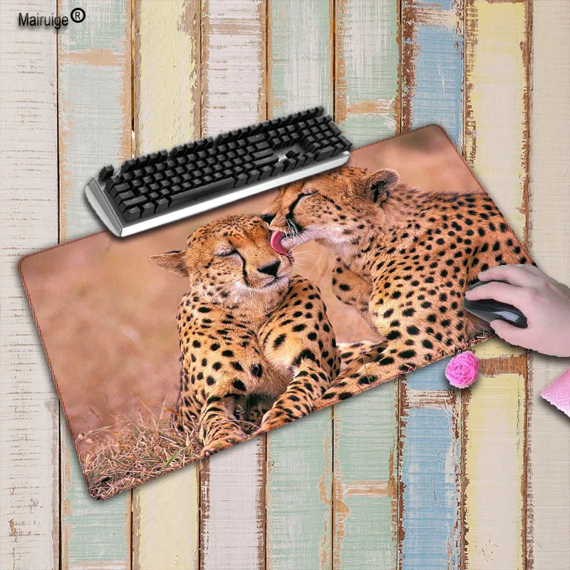 Mairuige South African Cheetah Gaming Mouse Pad Plain Extend Desk Keyboard Mat Mousepad Gamer for CSGO Dota2 LOL Game | Компьютеры и