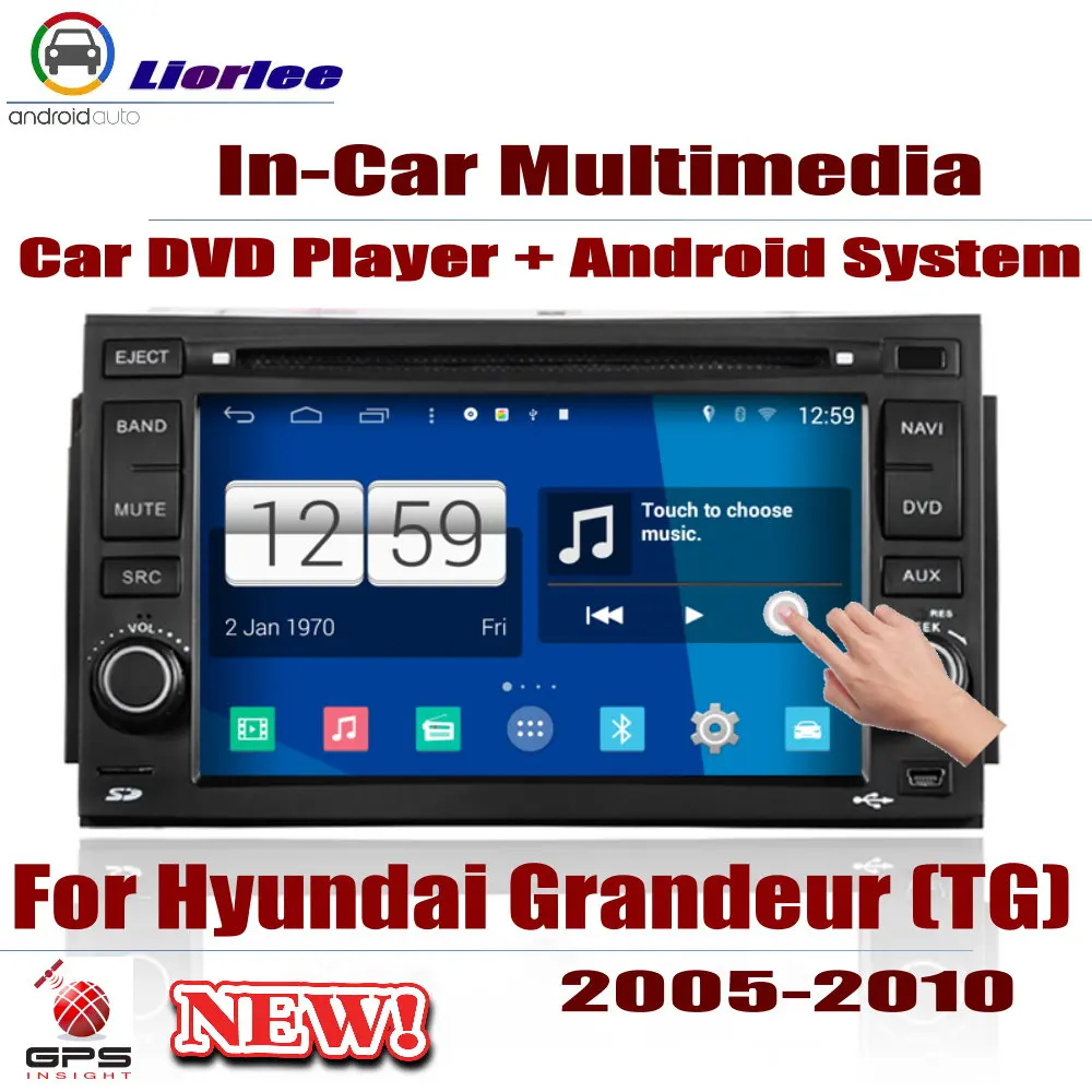 Для hyundai Grandeur(TG) 2005~ 2010 автомобильный Android gps-навигация, dvd-плеер радио стерео усилитель BT USB SD AUX HD экран мультимедиа