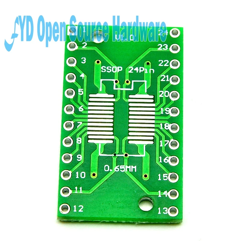 

10pcs SOP24 SSOP24 TSSOP24 to DIP24 PCB Pinboard SMD To DIP 0.65mm/1.27mm to 2.54mm DIP Pin Pitch PCB Board Converter Socket
