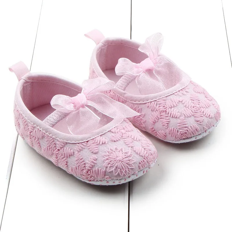 

Infant Toddler Baby Girls The First Walker Soft Sole Prewalker Cotton Fabric Crib Shoes Sneaker 0-12 M Kid Shoes