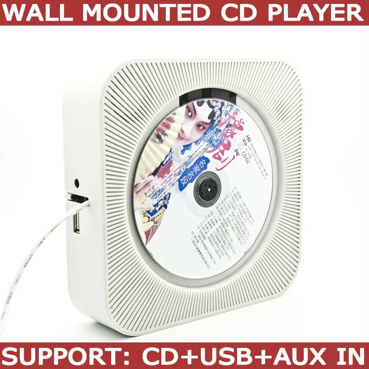 in wall mounted cd player support CD MP3 USB and AUX in