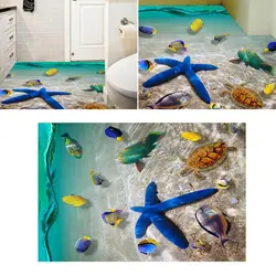 Съемные настенные наклейки Морская звезда море пляж ПВХ домашний Декор стены Ванная комната дети