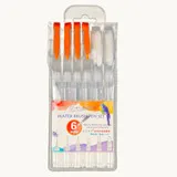 Акварельные кисти, набор из 6 кистей для рисования акварелью для водорастворимых цветных карандашей, акварельные кисти - Цвет: 6pcs