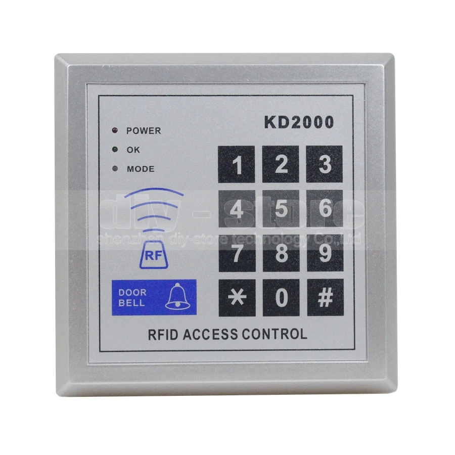 Diysecur RFID Клавиатура с дверной звонок Кнопка Управление доступом безопасности Системы полный комплект+ 280 кг магнитный замок kd2000