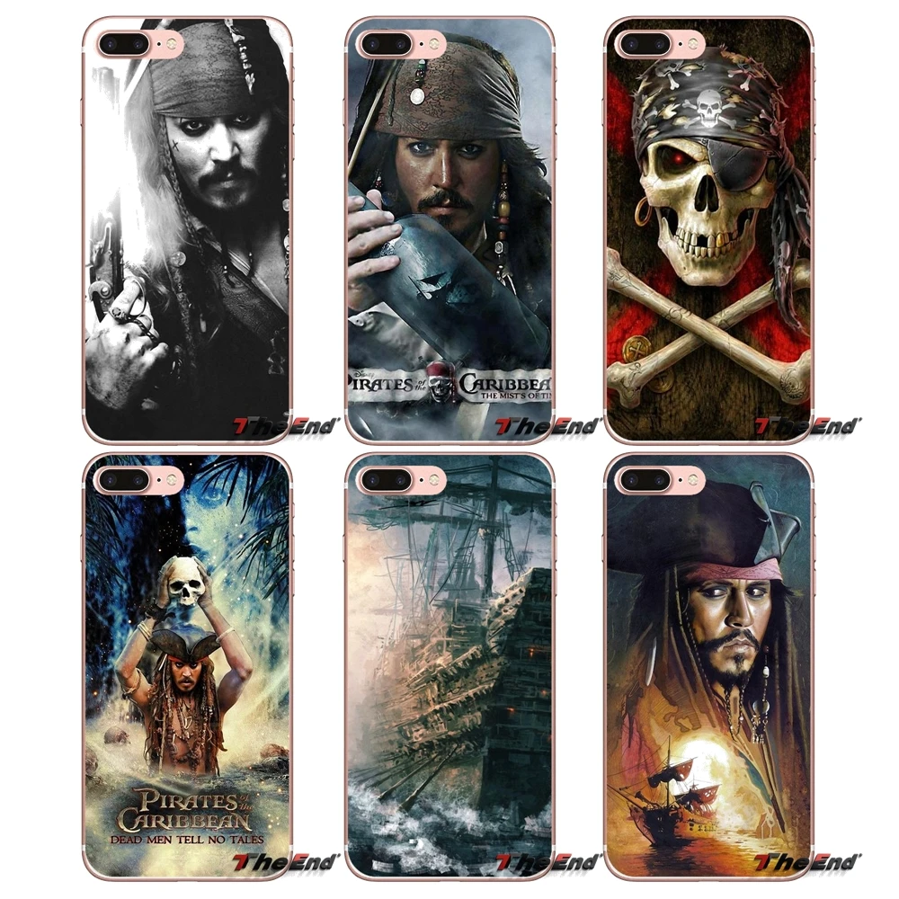 Пираты Карибского моря Капитан Джек чехол для iPhone X 4 4S 5 5S 5C SE 6 6S 7 8 Plus Samsung Galaxy J1 J3 J5