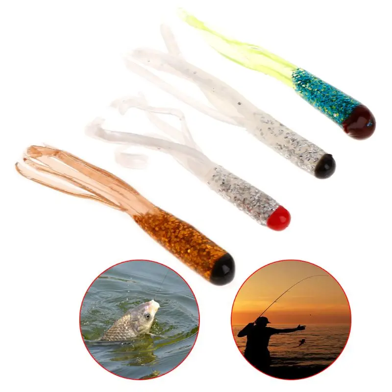 

20 Pcs/Set Fishing Bait Soft Lure Artificial Squid Sequins Paillette Baits Tackle Attract Carp Simulation 4.5cm0.5g Accessories
