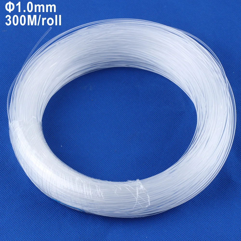 Câble de fibre optique en plastique PMMA, 1.0mm 300M par rouleau, lueur d