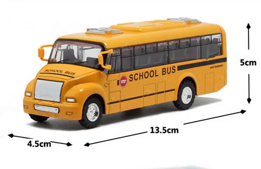 Alloy City School Bus Toy Model Car Light Music For Baby Kids Children Playing Games (5)
