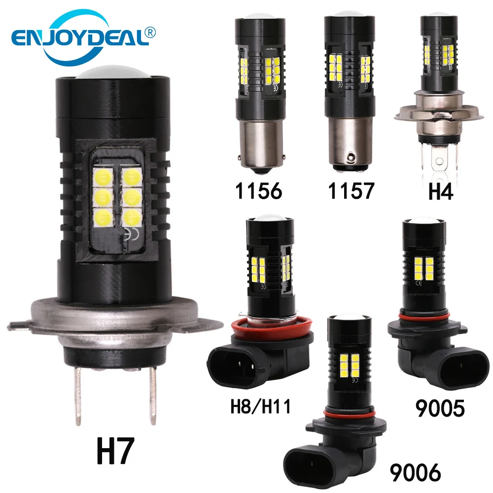 2 шт. 21 LED SMD 3030 лампа 1156 1157 H7 H4 H8/H11 9005 9006 супер яркий автомобильный DRL сигнал