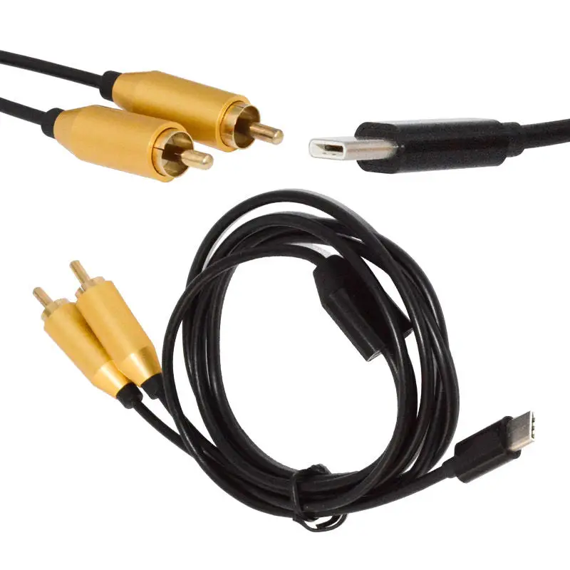 DANSPEED 0 8 м 2.62FT Тип usb-C двойной RCA мужчинами/Женский Y Splitter кабель Ведущий адаптер