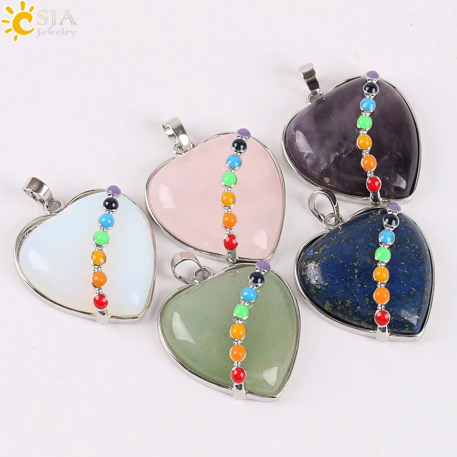 2016 New Reiki Chakra Natural Stone Pendant Summer Jewelry Gift