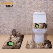 HUGSIDEA, Забавные 3D Животные, попугай, Сова, с принтом, чехол для унитаза, теплая мягкая крышка для туалета, крышка для ванной комнаты, напольные коврики для туалета, домашний декор