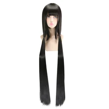HSIU харукава Маки косплей парик Danganronpa V3 костюм черные длинные прямые Play парики Хэллоуин костюмы волосы