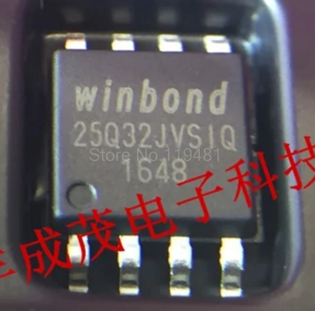 

W25Q32 SOP8 NOR Flash Serial-SPI 3V 32Mbit 32M x 1bit 8-Pin SOIC W25Q32JVSSIQ