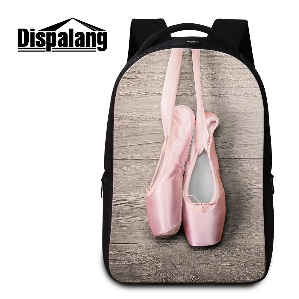 

Interlayer Computer Backpacks for Lady Multi-function Daypack Girls Laptop Rucksack Design Brand Pink Ballet Image on Mochilas