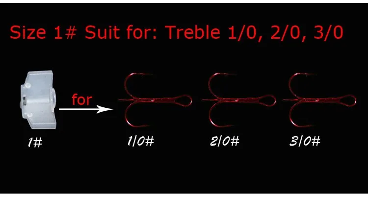 25 шт Пластиковые тройные Чехлы для крючков, чехлы для рыболовных приманок, 5 размеров, держатели для тройных размеров 1, 2, 3, 1/0, 2/0, 3/0, инструмент