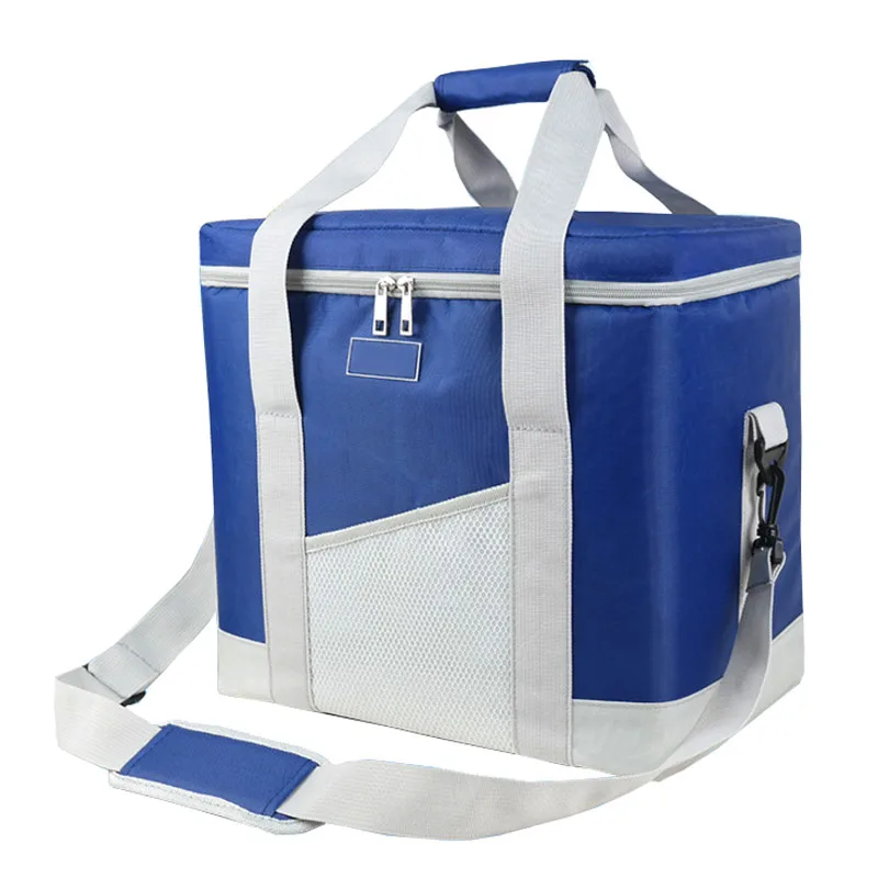 21L Оксфордские алюминиевые Термосумки для пикника для взрослых, мужская сумка-холодильник для еды, ланча, пикника, изолированная сумка, сумка для хранения для пикника на открытом воздухе B - Цвет: Синий