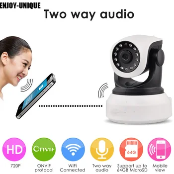 

ENJOY-UNIQUE IP Camera WiFi Wireless Security Camera Surveillance Camera Baby Monitor Night Vision CCTV Camera