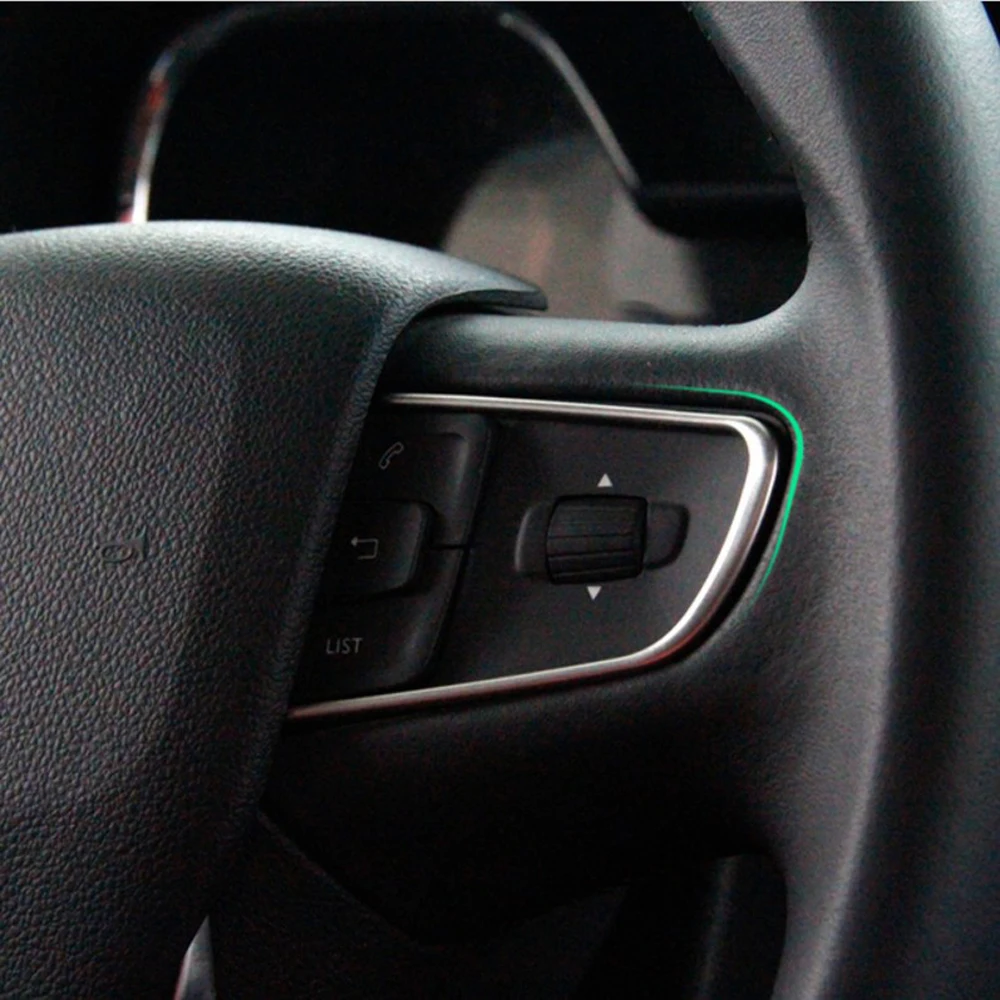 Обшивка рулевого колеса 2 шт. подходит для PEUGEOT 2011 2016 508 2015 2014 408 хромированная