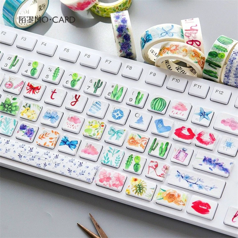 

3pcs/box Creative Colorful Plants Washi Tape DIY Decorative Scrapbooking Masking Tape Adhesive Label Sticker Tape Stationery