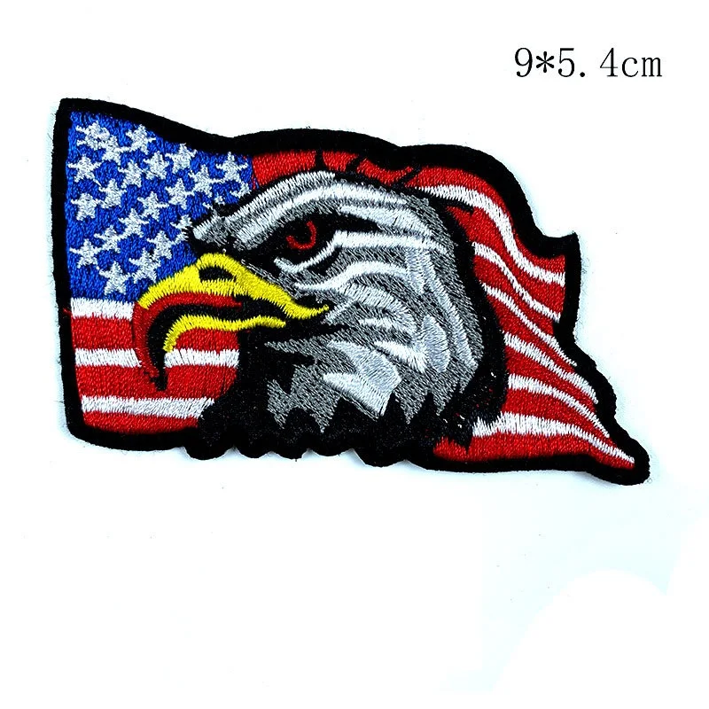 Американский флаг, белоголовый Орел, хищная птица, американский Орел, США, патриотический, Железный На нашивке, аппликация, значок для гордыни, для байкеров, жилет и Кепка