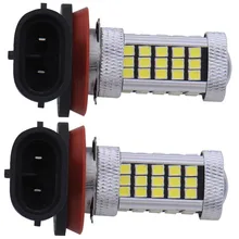 2 x H11 33 SMD 2835 Светодиодный s 10 Вт лампе Blanc avec lentille единый парка тет brouillard ампулы tournez сигнала indicateur светодиодный