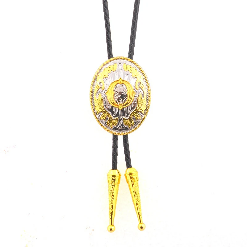 Западный ковбойский галстук «боло» для мужчин с золотым и серебряным цветом буквы А-Я металлическая Регулируемая пряжка мужские аксессуары