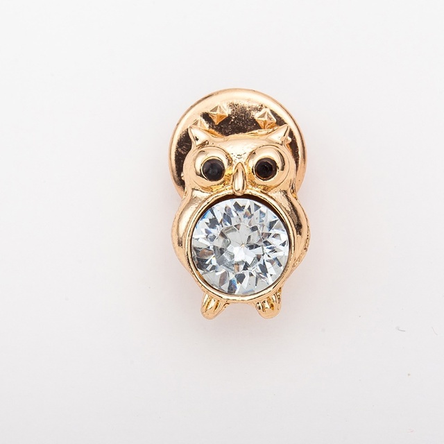 Trendy Crystal Animal Brooch Originality Owl Duck Brooch Lovely Small Pins Women Clothing Accessories Hot New