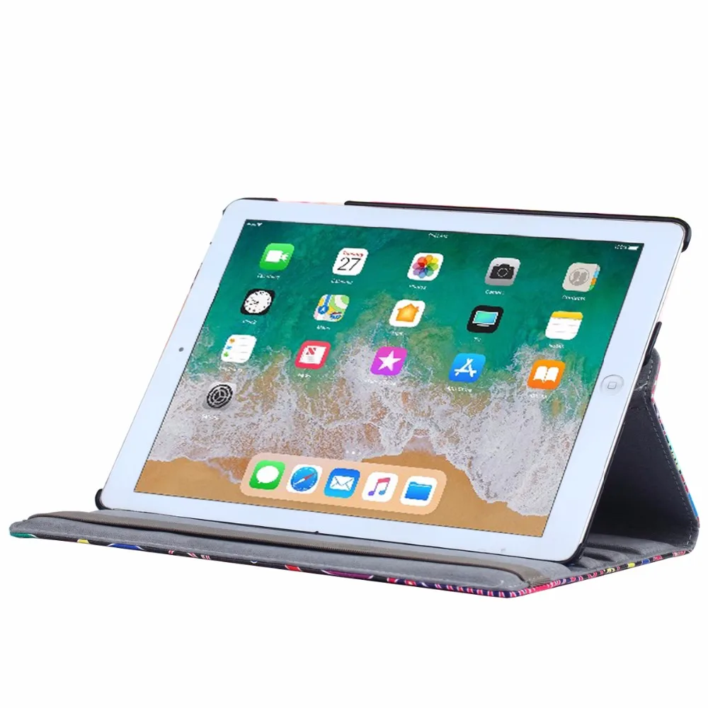 360 градусов вращающийся кожаный чехол с цветочным флагом для Apple iPad iPad 9,7 Air 1 2 5 6 5th 6th Generation чехол Funda