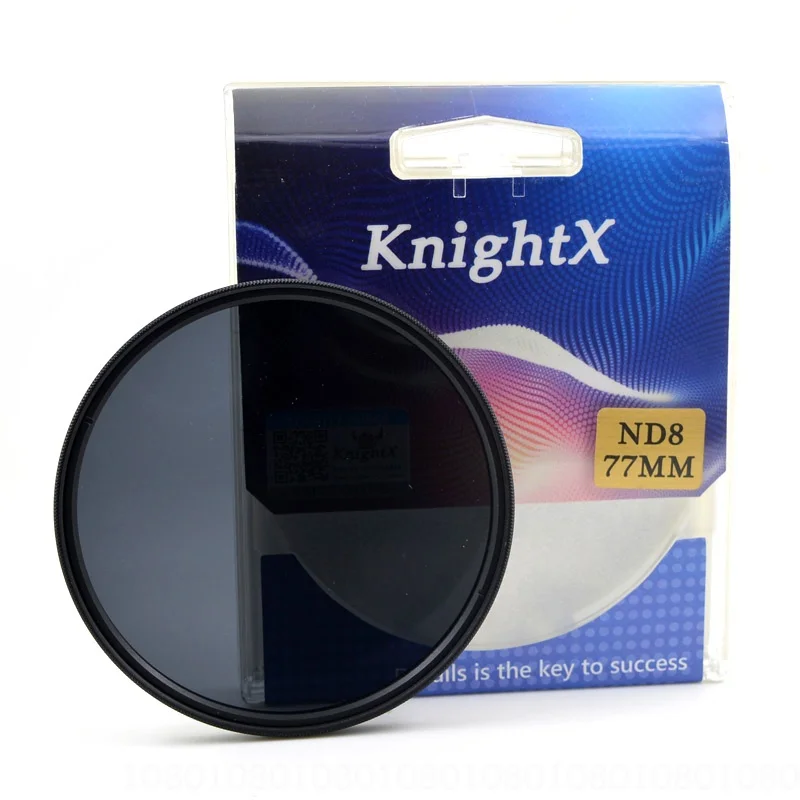 KnightX град nd4 nd ND2-ND1000 ультрафиолетовый УФ-фильтр 49 мм 52 мм 55 мм 58 мм 62 мм 67 мм 72 мм 77 мм Комплект фильтров для объектива для sony цифровой зеркальной камеры Canon Nikon D3300 D7000 D7100 55 - Цвет: ND8