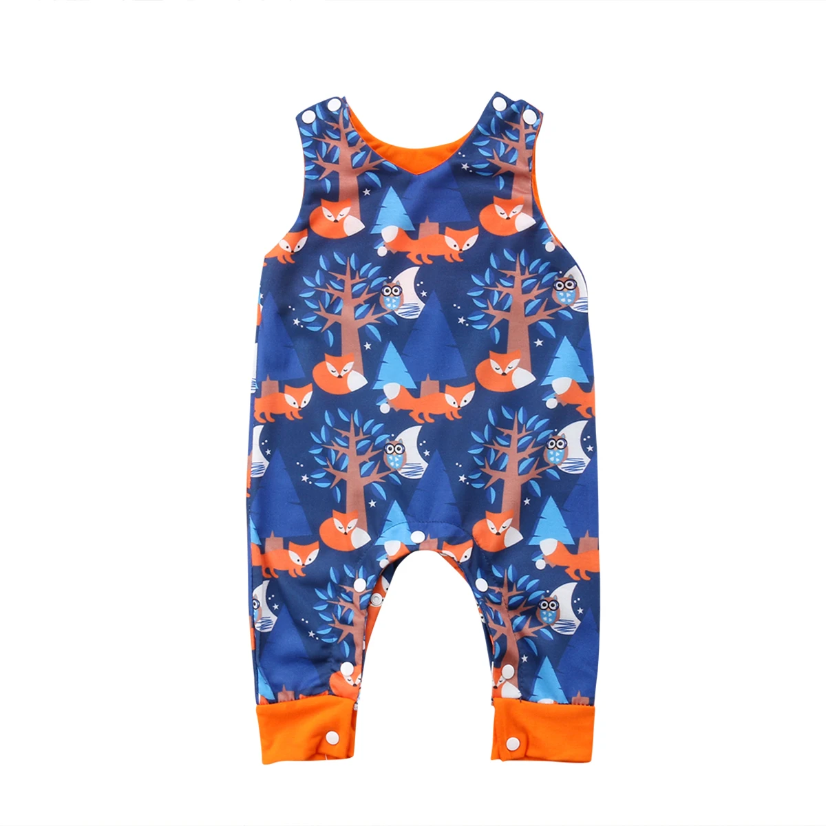 

Toddler Newborn Baby Boys Girls Clothing Cartoon Fox Baby Boys Romper Sleeveless Jumpsuit Playsuit Summer Baby Clothes