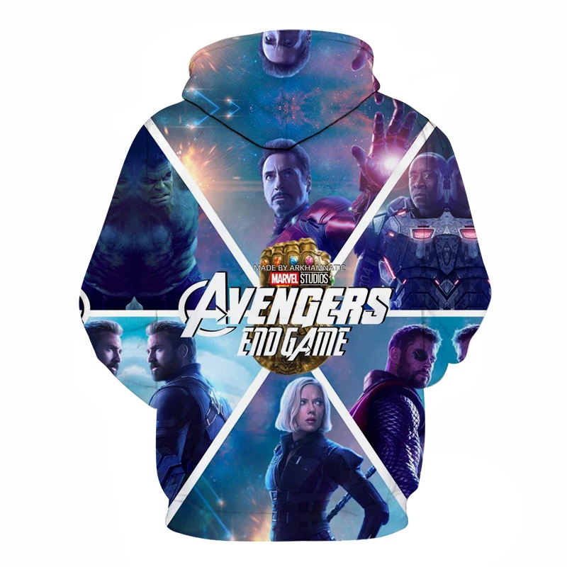 Avengers Endgame 3D Printed Men Pullover Sweatshirt Clothing for Men Custom Pullover Hoodie Fashion Casual Hoodies ZOOTOP BEAR