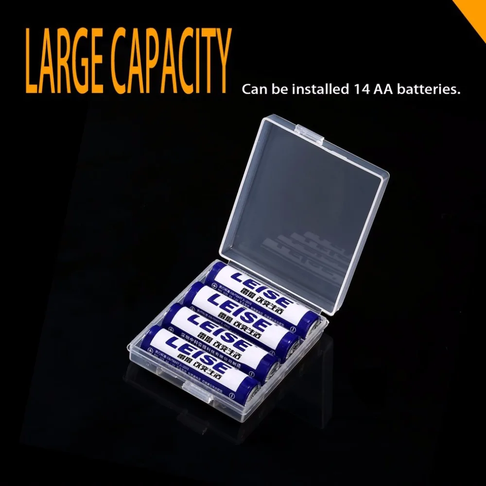 

LEISE 4xAA/AAA Plastic Battery holder Battery Storage Case Holder Storage Battery Box For 4xAA/4xAAA Batteries Protection Case