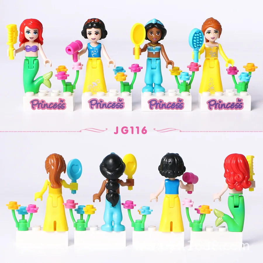 New 8pcs Fairy Tale Princess Girl Legoings Model Building Kits Doll Figures Bricks Blocks Toys Kids Children Christmas Gift New 8pcs Fairy Tale Princess Girl Legoings Model Building Kits Doll Figures Bricks Blocks Toys Kids Children Christmas Gift