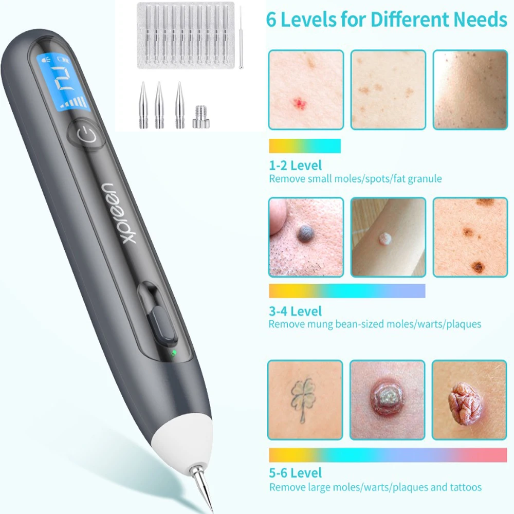 

4pcs Skin Tag Remover Pen Plasma Pen Mole Removal Pen Laser LCD Rechargeable Wart Remover Plazma Pen Wholesales Dropshipping