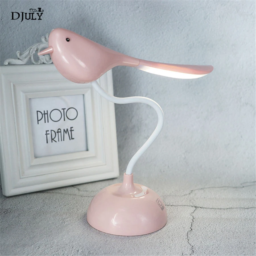

cute holder bird touch night lights USB charging led table lamp for children bedroom study kids college dorm room reading light