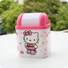 Hello kitty ведро для хранения стола квадратная коробка для салфеток Ведерко для мусора кухонный автомобильный держатель мешка для мусора миниатюрная мусорная корзина Автомобильный держатель для салфеток